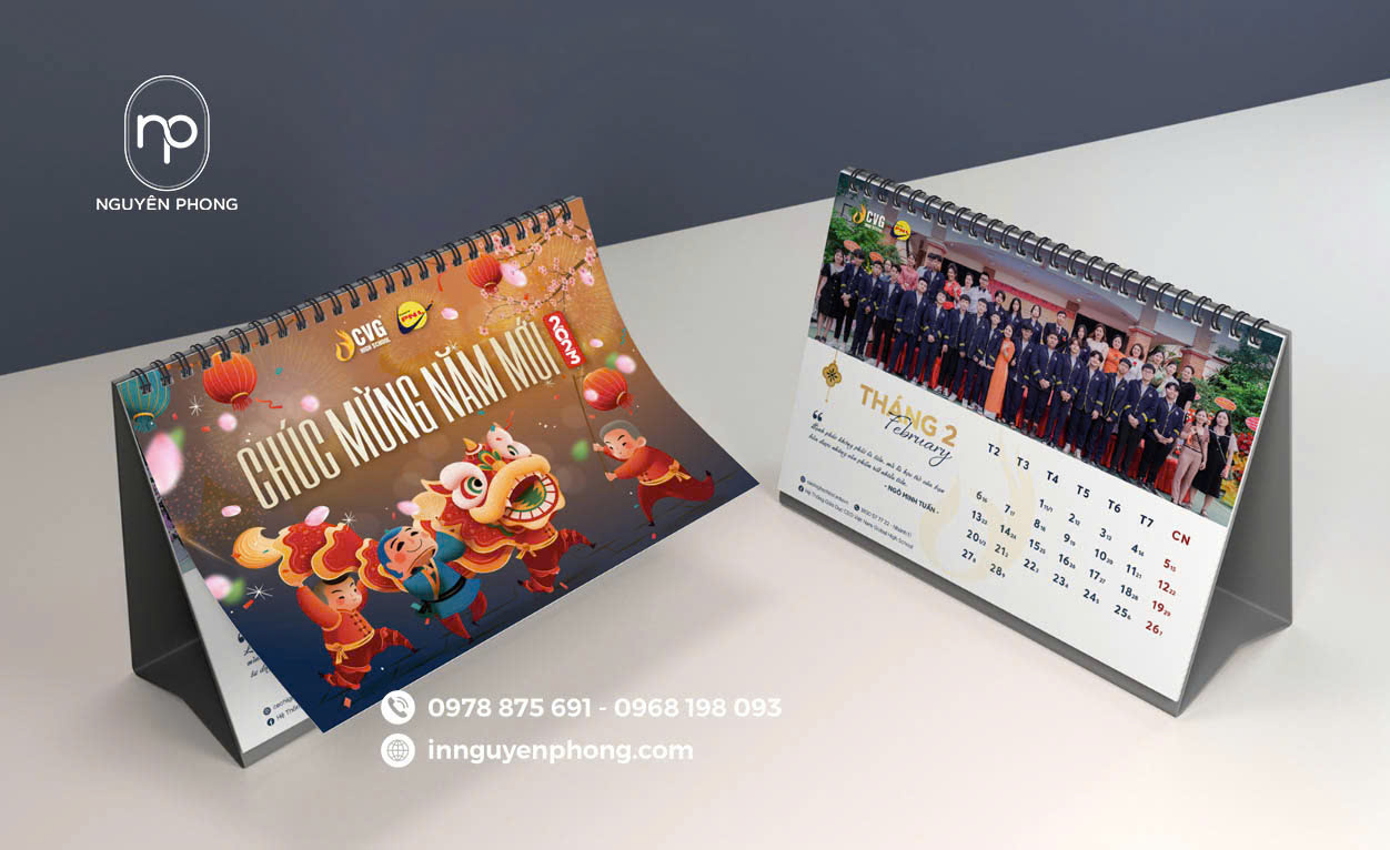 In lịch Tết để bàn doanh nghiệp